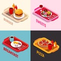 Food Cooking Isometric Concept