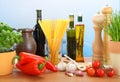 Food - cooking pasta in a kitchen