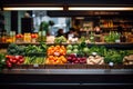 food counter in the store, interior Royalty Free Stock Photo