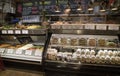 Food counters in a New York deli store
