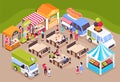 Food Court Fair Composition Royalty Free Stock Photo