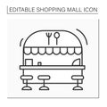 Food court line icon