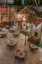 Food court of Trofana Tyrol in Mils Royalty Free Stock Photo