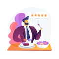 Food critic abstract concept vector illustration.