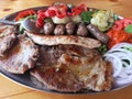 Food in Croatia / Lika Province / Meat Plate Royalty Free Stock Photo
