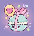 Food cute wrapped macaroon bow love cartoon