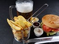 Food delicious healty fastfood chips burger