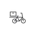 Food Delivery Bike line icon