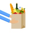 Food delivery, door to door Infographics icon. Financial news vector illustration design