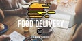 Food Delivery Fast Food Unhealthy Obesity Concept Royalty Free Stock Photo