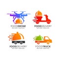 food delivery logo design template
