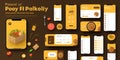 Food delivery mobile app kit template Material Design, UI, UX and GUI Screens. Login, Find Stores, delivery option