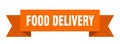 food delivery ribbon. food delivery isolated band sign.