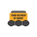 Food delivery robot modern techhology online vector