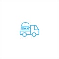 Food delivery service icon flat vector logo design trendy Royalty Free Stock Photo