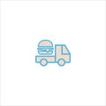 Food delivery service icon flat vector logo design trendy Royalty Free Stock Photo