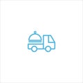 Food delivery service icon flat vector logo design trendy Royalty Free Stock Photo