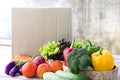 Food Delivery service: Vegetable delivery at home online order f Royalty Free Stock Photo