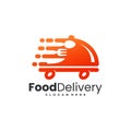 food delivery vector log template