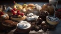 Food Desserts Sweets Chocolate Pastry cinematic Hyper-rea one generative AI