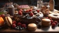 Food Desserts Sweets Chocolate Pastry cinematic Hyper-rea two generative AI