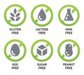 Food Allergen Icons Royalty Free Stock Photo