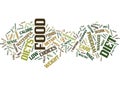 Food Diets Text Background Word Cloud Concept