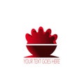 Food dish restaurant logo banner vector illustration design
