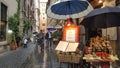 Food on display outside restaurant, Rome, Italy Royalty Free Stock Photo