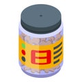 Food dog jar icon, isometric style Royalty Free Stock Photo