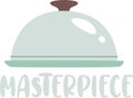 Food Dome Masterpiece Lettering Sticker