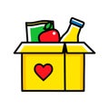 Food donations design icon vector flat isolated illustration