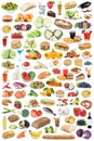 Food and drink collection healthy eating fruits vegetables fruit Royalty Free Stock Photo