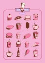 Food and drink icons set