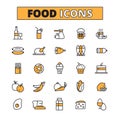 Food And Drink Line Icons Set Royalty Free Stock Photo