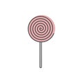 Food and drink - lollypop icon. Simple outline colored vector of amusement icons for ui and ux, website or mobile application