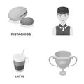 Food, drink and other monochrome icon in cartoon style.service, sport icons in set collection.