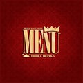 Food and drink Restaurant Menu , vintage card . Royalty Free Stock Photo