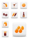 Food and drink vector icons Royalty Free Stock Photo