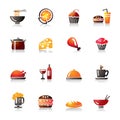 Food and Drinks Colorful Icons