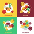 Food And Drinks Design Icons Set