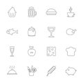 Food and Drinks icon. Beer, coffee and cocktail