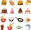 Food and drinks icon.burger with drink icon. Restaurant line icons set. Vector illustration Royalty Free Stock Photo