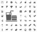 Food and Drinks vector icon set