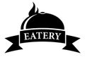 Food eatery icon with hot dish