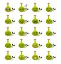 Food emoji vector illustration: olive oil bottle