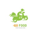 Food express delivery logo Royalty Free Stock Photo