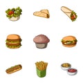 Food, fast, cafe and other web icon in cartoon style.Bowl, lettuce, cucumbers icons in set collection.