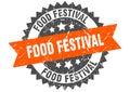 Food festival stamp. food festival grunge round sign.