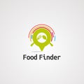 Food finder location logo vector, icon, element, and template for company Royalty Free Stock Photo